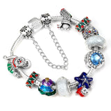 Christmas Tree & Santa Claus Beads Bracelet DIY Jewelry For Women & Kids