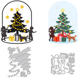Christmas Tree Set Embossing Mould Boy Girl Metal Die Cuts Puppy Snowflake