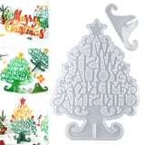 Christmas Tree Silicone Resin Epoxy Mold Merry Christmas Letter