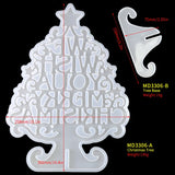 Christmas Tree Silicone Resin Epoxy Mold Merry Christmas Letter