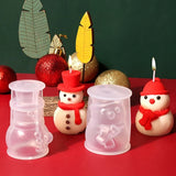Christmas Tree Snowman Candle Resin Mold DIY Soap Fondant Cake Mould