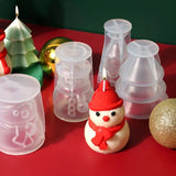 Christmas Tree Snowman Candle Resin Mold DIY Soap Fondant Cake Mould