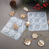 Christmas Tree Snowflake Elk Pendant Keychain Resin Mold