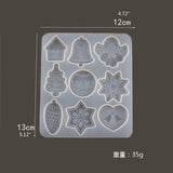 Christmas Tree Snowflake Elk Pendant Keychain Resin Mold