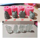 Christmas Tree Silicone Mold Deer Snowman Straw Resin Mold Snowflake Decoration