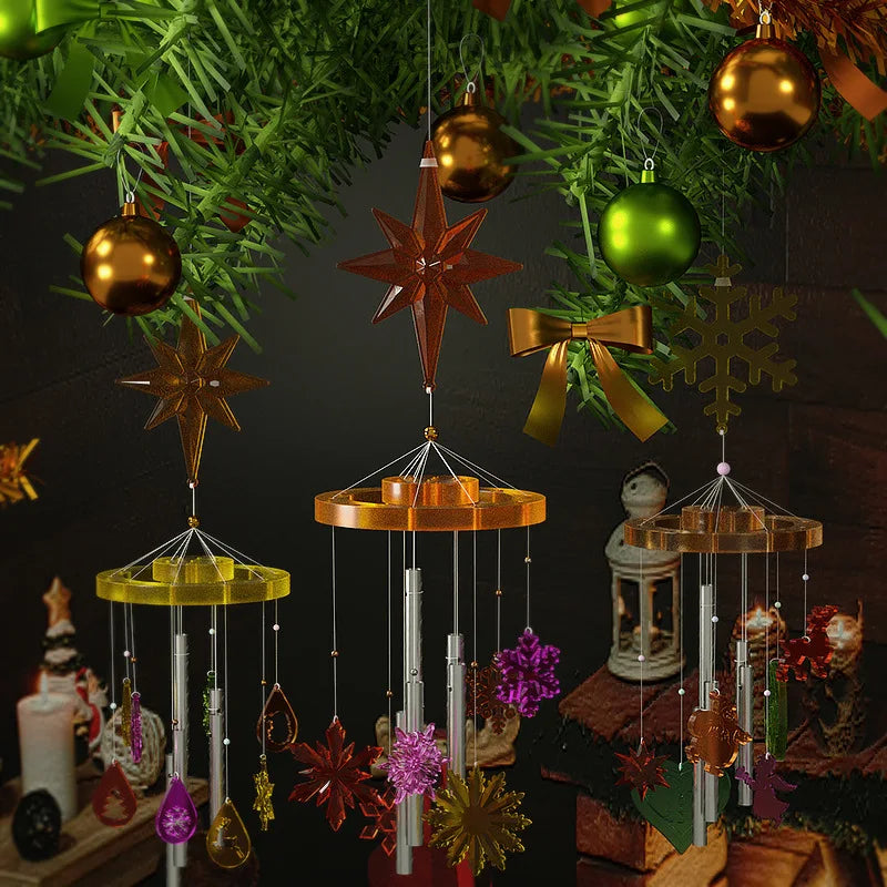 Christmas Wind Chimes Silicone Mold Set - Snowflake Deer Bird Resin Mold
