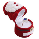 Christmas Velvet Small Gift Box Jewelry Santa Claus Display