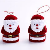 Christmas Velvet Small Gift Box Jewelry Santa Claus Display