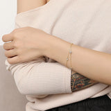 Zircon Snowflake Double Layer Bracelet 925 Sterling Silver for Women