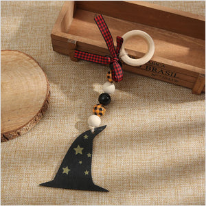 Wooden Ring and Bead Christmas Beaded Curtain Straps Home Decoration