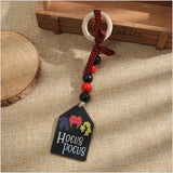 Wooden Ring and Bead Christmas Beaded Curtain Straps Home Decoration