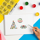 Christmas Words Silicone Clear Stamp Santa Claus Xmas Snowflake Tree