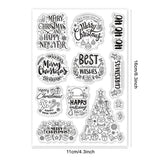 Christmas Words Silicone Clear Stamp Santa Claus Xmas Snowflake Tree