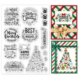 Christmas Words Silicone Clear Stamp Santa Claus Xmas Snowflake Tree