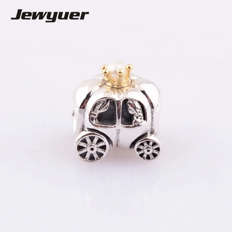 Royal Carriage Sterling Silver Crown Charm for Bracelets DIY
