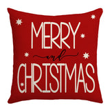Christmas Cushion Cover 45*45 Sofa Pillowcases Linen Xmas Decor