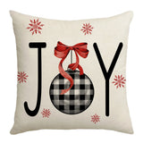Christmas Cushion Cover 45*45 Sofa Pillowcases Linen Xmas Decor