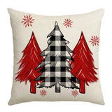 Christmas Cushion Cover 45*45 Sofa Pillowcases Linen Xmas Decor