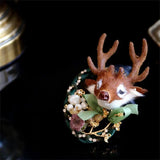 Christmas deer brooch Fresh Water Baroque Pearl Brooch For Women
