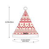 2022 Merry Christmas Hat Personalized Name Cap Snowman Santa Claus Kids