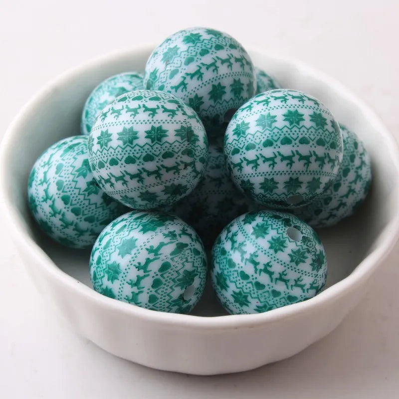 Christmas Chunky Acrylic Deer Beads 100pcs/lot