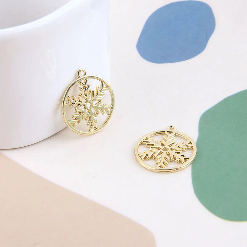 Christmas DIY Accessories Elk Snowflake Earrings Charms Jewelry
