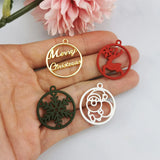 Christmas DIY Accessories Elk Snowflake Earrings Charms Jewelry