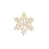 Christmas 5A Zircon Double Layer Snowflake Brooch