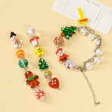 Christmas Dripping Oil Hand-Painted Glass Beads DIY Jewelry Making