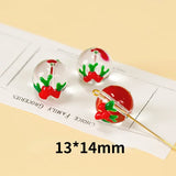 Christmas Dripping Oil Hand-Painted Glass Beads DIY Jewelry Making