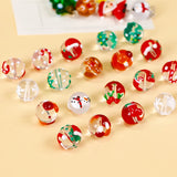 Christmas Dripping Oil Hand-Painted Glass Beads DIY Jewelry Making