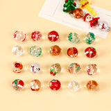 Christmas Dripping Oil Hand-Painted Glass Beads DIY Jewelry Making