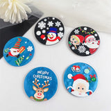 40pcs 40mm Cartoon Round Acrylic Beads DIY Jewelry Earring Accessory