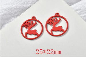 50pcs Christmas Floating Locket Charms DIY Jewelry Making