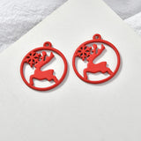 50pcs Christmas Floating Locket Charms DIY Jewelry Making