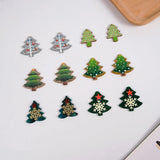 50pcs Christmas Tree Acrylic Beads DIY Jewelry Earring Garment Pendants