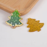 50pcs Christmas Tree Acrylic Beads DIY Jewelry Earring Garment Pendants