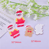 Christmas Cookie Man Santa Acrylic Beads 50pcs/Lot DIY Jewelry Earring Accessory