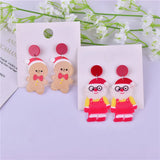 Christmas Cookie Man Santa Acrylic Beads 50pcs/Lot DIY Jewelry Earring Accessory