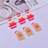 Christmas Cookie Man Santa Acrylic Beads 50pcs/Lot DIY Jewelry Earring Accessory