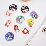 Christmas 50pcs/lot winter pattern print acrylic beads diy jewelry accessory