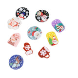 Christmas 50pcs/lot winter pattern print acrylic beads diy jewelry accessory