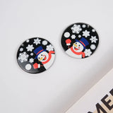 Christmas 50pcs/lot winter pattern print acrylic beads diy jewelry accessory
