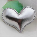 Glitter Bling Power Heart Stars Fabric Button Patch Sticker 50pcs