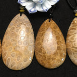 Chrysanthemum Stone Pendant Necklace for Women Men Crystal Jewelry
