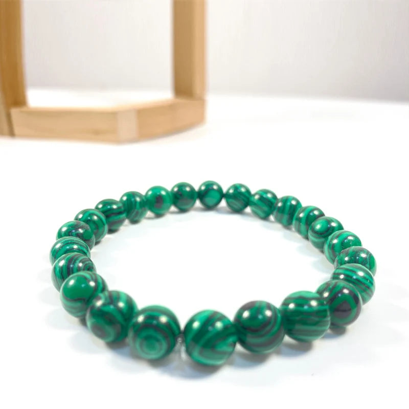 Chrysocolla Malachite Bracelet Natural Stone Beads Round 6/8/10mm