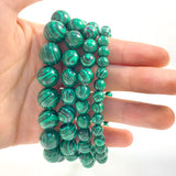 Chrysocolla Malachite Bracelet Natural Stone Beads Round 6/8/10mm