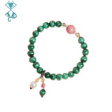 Chrysocolla Malachite Bracelets Natural Stone Beads Diabetes Relief