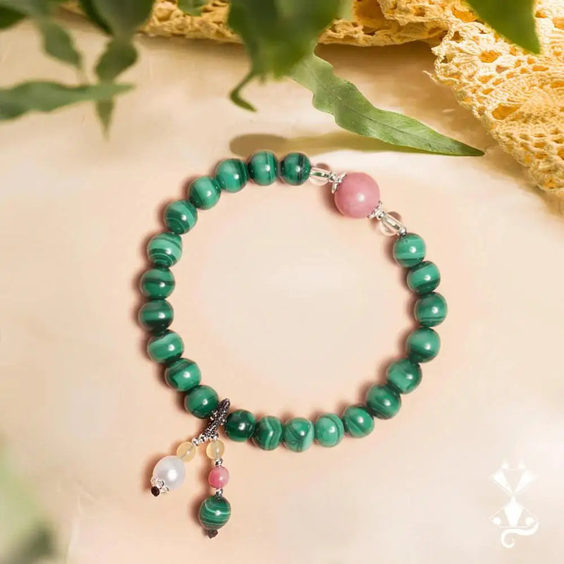 Chrysocolla Malachite Bracelets Natural Stone Beads Diabetes Relief