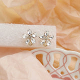 Chubby Love and Sparkling Flower Belt Pendant Earrings Retro Earrings